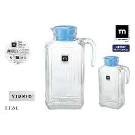 La Mediterran - Jarra de Vidrio Transparente con Tapa 1.8 L (12 Unidades) Precio: 28.49999999. SKU: B1BAQCTWK6