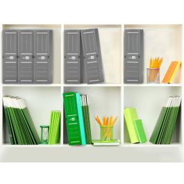 Caja Archivo Definitivo Plastico Liderpapel Gris 387x275x105 mm 5 unidades