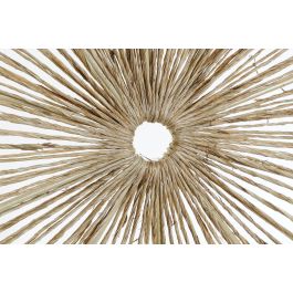 DKD Home Decor Decoración de Pared Balinés 60x60cm de Yute y Metal Natural - Pack de 2 Unidades