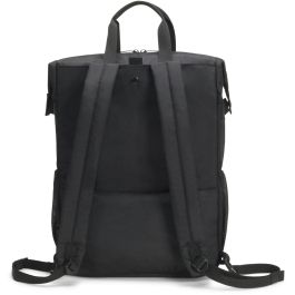 DICOTA Eco Backpack Dual GO Mochila para Portátil 13-15.6" Negro de PET Reciclado con Compartimento para Tablet y Bolsillo Frontal