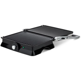 Hkoenig Plancha Eléctrica para Carne GR20 - 2000W, Acero Inoxidable y Negro