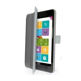 Phoenix Technologies Funda para iPad Mini 1-2-4, piel sintética gris, soporte plegable