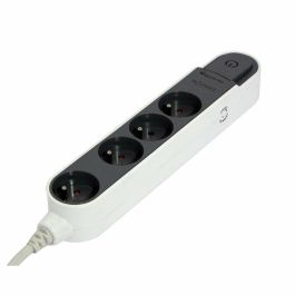 Chacon Regleta Protector de Sobretensiones, Pararrayos, 4 Tomas 16A con Interruptor, Gris