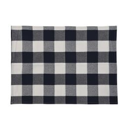 DKD Home Decor Delantal Básico Set de 2 Algodón Poliéster Azul y Blanco con Cuadros 70 x 85 cm