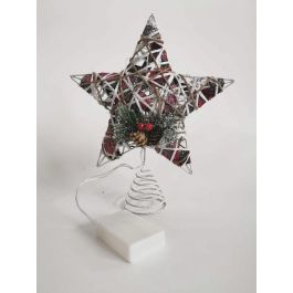 DKD Home Decor Estrella Navidad Alpina LED Ratán Natural Blanco 30cm Adorno Decorativo para Árbol de Navidad (6 Unidades) Precio: 31.944. SKU: B1JEPRAN96