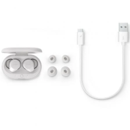 Philips TAT1209WH Auriculares Bluetooth Inalámbricos Blancos, Autonomía 6h + Estuche de Carga, Graves Dinámicos, Llamadas Nítidas, Resistencia IPX4