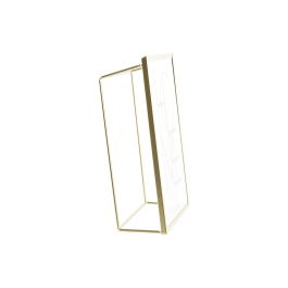 DKD Home Decor Marco de Fotos 15x20 cm Dorado Metal y Cristal (6 Unidades) 6 x 20.5 x 15.5 cm