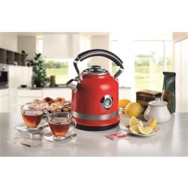 Ariete 2854/00 Hervidor Eléctrico Moderna Rojo 1.7 Litros Acero Inoxidable Termómetro Apagado Automático Diseño Elegante Objeto de Cocina