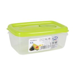 Dem Fiambrera Hermética Rectangular 0.5L para Microondas | 14.5 x 10 x 6 cm (24 Unidades)