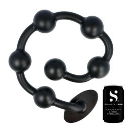 Bolas Anales Virgite Silicona Negro