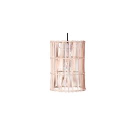 SKD-AP-RATAN Lámpara Colgante Evelynn de Ratán, compatible Bombilla E27 LED, Cable Regulable para Salón, Dormitorio, Comedor