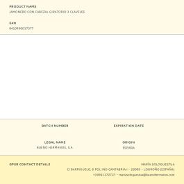 3 Claveles Jamonero con cabezal giratorio, acero inoxidable, topes antideslizantes, fácil almacenaje