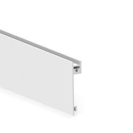 Perfil Metálico Qube Para Vidrio H59 Acabado Blanco Herrajes Alk (2 Unidades)
