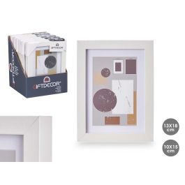 Portafoto de pared madera con paspartú 10x15 cm blanco - Giftdecor (24 Unidades) Precio: 42.50000007. SKU: B162RPKD4T