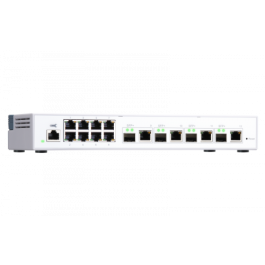 QNAP QSW-M408-4C Switch Gestionado L2 Gigabit Ethernet (10/100/1000) Blanco con 8 Puertos RJ-45 y 4 Puertos SFP