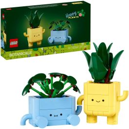 LEGO 10349 Botanicals Plantas Felices Set de Construcción - Drácena y Pilea con Macetas Intercambiables para Decoración