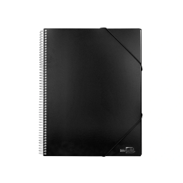 Liderpapel Carpeta Escaparate con Espiral 80 Fundas Polipropileno DIN A4 Negro