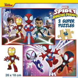 Puzzle 2x16 piezas spidey & his amazing friends