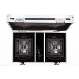 ALGAMLIGHT Flight-Case MW19X15ZX para 2 Cabezas Móviles, Madera/Espuma, Ruedas, Cierres Mariposa, 16 kg