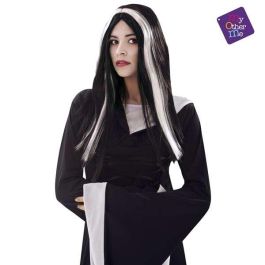My Other Me Peluca de Disfraz de Bruja Negra y Blanca para Halloween y Fiestas Temáticas, 100% poliéster, para Niños +3 Años