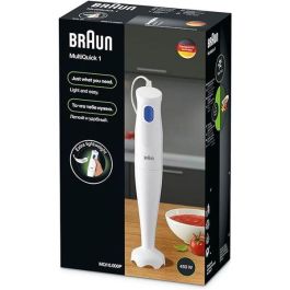 Braun Batidora de Mano Mq10.000Pwh Minipimer 1, 450 W, Sistema EasyTwist, Ligera, 1 Velocidad
