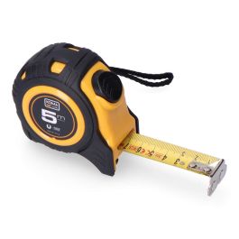 Koma Tools Flexómetro 5m x 25mm ABS Magnet, Cuerpo Anti Deslizante, Gancho Magnético, Sistema Auto Lock