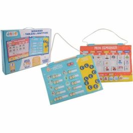 JADE JAD3301041415110 Calendario Semanal de Gratitud para Niños Montessori Juego Educativo para el Estado de Ánimo y Sueño Diseño Francés