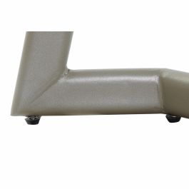 DKD Home Decor Mesa Comedor Extensible Glam de Cristal y Metal Dorado Blanco 140 x 80 x 76 cm