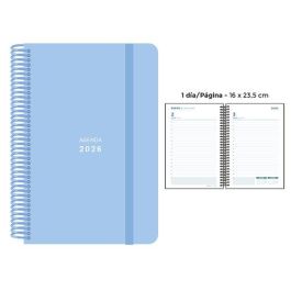 Agenda Anual (2026) Senfort Pastel Espiral Tapa Pp Con Goma 160X235 D/P Azul Precio: 16.50000044. SKU: B1HZKZZVLY