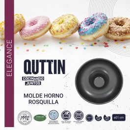 Molde para horno de rosquillas 21 cm Quttin (12 Unidades) Molde para horno de rosquillas 21 cm Quttin (12 Unidades)
