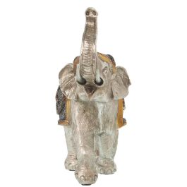 Figura Decorativa Alexandra House Living Plateado Plástico Elefante 12 x 24 x 23 cm