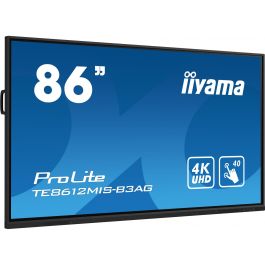 iiyama TE8612MIS-B3AG ProLite TE8612MIS 86" (217cm) 4K UHD PureTouch-IR 24/7 Display Signage con WiFi, USB-C y HDMI Negro