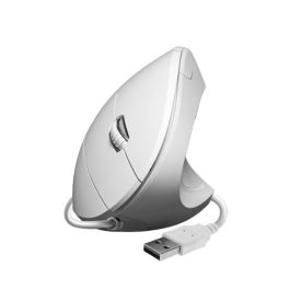 Ratón Ergonómico Subblim Glide Vertical Ergo Wired/ Hasta 1600 DPI/ Blanco