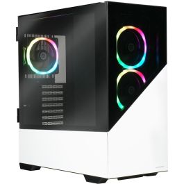 Enermax ENERMAXK8 Torre Midi PC ARGB Snow White con Ventana Lateral de Vidrio Templado para Gaming