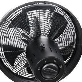 Emerio Fn114499.2 Ventilador de Mesa 30 cm, 35 W, Oscilante, Inclinación Ajustable, 3 Velocidades, Diseño Madera Negra y Metal/Plástico
