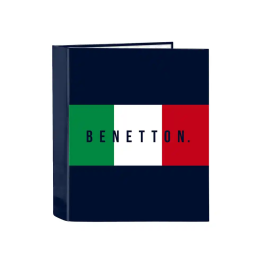 Carpeta de anillas Benetton Flag Azul marino A4 27 x 33 x 6 cm