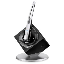 EPOS Impact DW Office ML Auriculares Inalámbricos para Oficina/Centro de Llamadas, Monoaural, Negro/Plata, Cancelación de Ruido