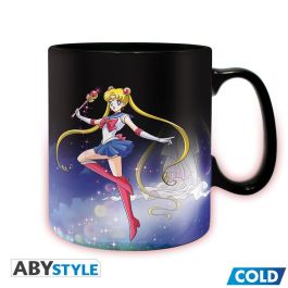 Abystyle Taza Termica 460 ml - Sailor & Chibi, efecto calor, de cerámica, Sailor Moon y Chibi Moon, Princess Serenity