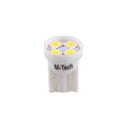 M-Tech L017 W - W5 W 4XSmd3528 Blanco Lámpara LED para Coche Interior Posición Matricula 12V