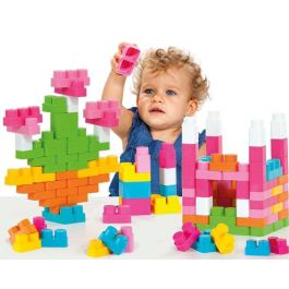Juego construcion en bote rosa 90 piezas Juego construcion en bote rosa 90 piezas