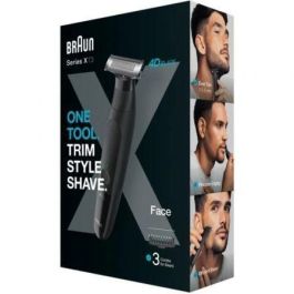 Braun XT3100 Recortadora Híbrida Serie X para Barba y Cuerpo con Lámina Flexible 4D, Resistente al Agua y 3 Peines