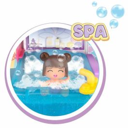 Hotel 5 estrellas pinypon con diferentes estancias y piscina infinita para la diversión, incluye 2 figuras y muchos accesorios