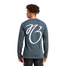 Camiseta de Manga Larga Hombre Adidas JM9351 Gris oscuro (XS)