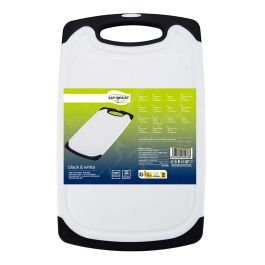 San Ignacio Tabla de Corte TPE / PP Antibacteriana 31,5 x 20 x 0,9 cm Blanco y Negro
