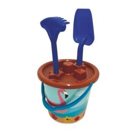 AVC Juego de Cubos de Playa con Pala, Rastrillo y Cedazo - Surtido de Colores - Modelos Surtidos