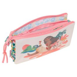 SAFTA Portatodo Vaiana Moana Disney Triple 23x3x12cm con 3 Compartimentos