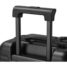 Rivacase 8181 Clark ECO Maleta de Cabina Rígida Negra 28L con 4 Ruedas y Cerradura TSA de 3 Dígitos, Aluminio/PC Reciclado