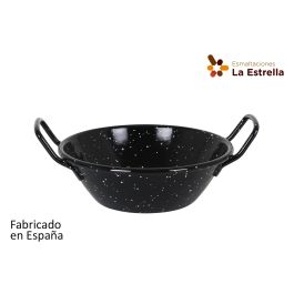 Paellera Honda Bordonada 18 cm - 0.9L Jaspeada - La Estrella (8 Unidades)