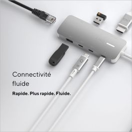 Hub USB Linq Byelements LQ49081PS Blanco Gris