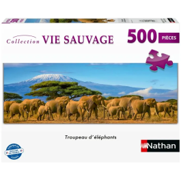 Nathan Rompecabezas Adultos 500 Piezas Manada de Elefantes Panorámico - Colección Vida Silvestre 12001866, A partir de 12 años, Calidad Premium Precio: 39.2645. SKU: B1DVSN3WM2